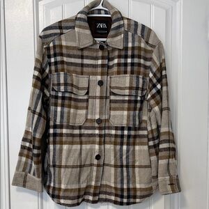 Zara Multicolor Plaid Overshirt